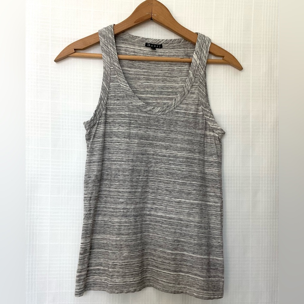🌱Theory Marled Gray Sleeveless Tank Top